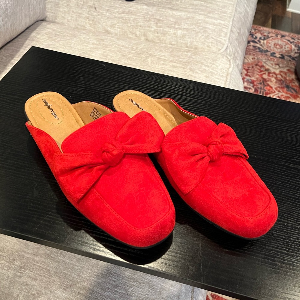 Red comfort view 12 M shoes/flats/mule – perfect for work, fun, and a night out!